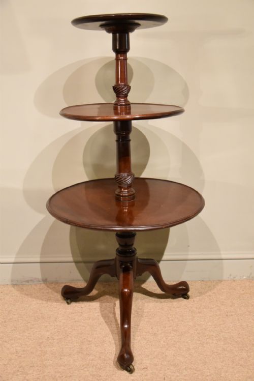mid 18th century mahogany dumbwaiter - CATEGORY: ANTIQUE FURNITURE - DATED 18TH CENTURY