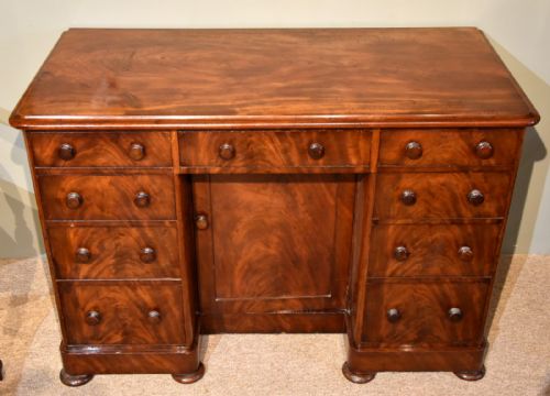 REGENCY MAHOGANY PEDESTAL DESK - ADDITIONAL PHOTO 1