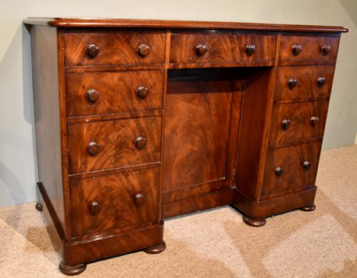 REGENCY MAHOGANY PEDESTAL DESK - ADDITIONAL PHOTO 2