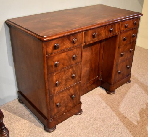 REGENCY MAHOGANY PEDESTAL DESK - ADDITIONAL PHOTO 3