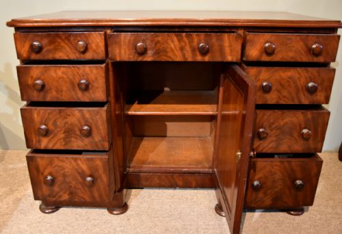 REGENCY MAHOGANY PEDESTAL DESK - ADDITIONAL PHOTO 4