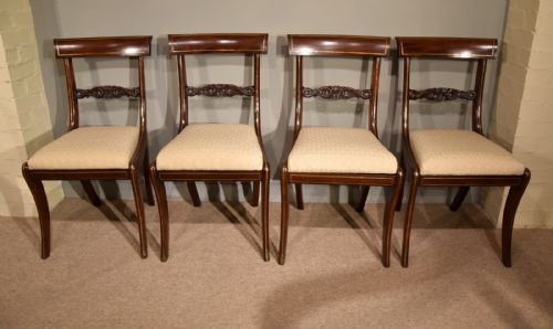 SIX REGENCY DINING CHAIRS WITH BRASS INLAID - ADDITIONAL PHOTO 4