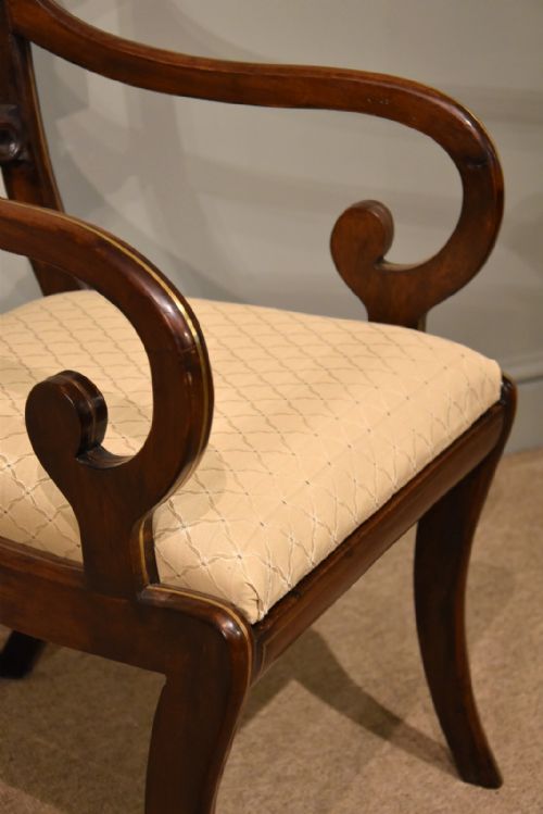 SIX REGENCY DINING CHAIRS WITH BRASS INLAID - ADDITIONAL PHOTO 8