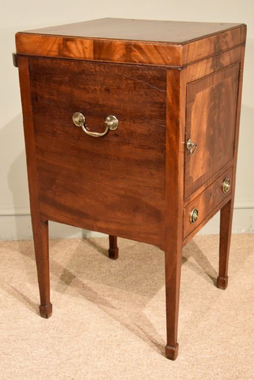 18TH CENTURY GENTLEMAN'S NIGHT STAND BEDSIDE TABLECOMMODE - ADDITIONAL PHOTO 5