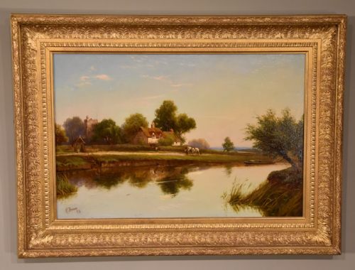 TRANQUIL DAY BY THE RIVER OIL PAINTING BY ROBIN FENSON - ADDITIONAL PHOTO 1
