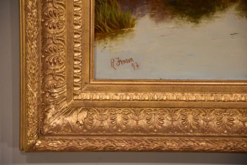TRANQUIL DAY BY THE RIVER OIL PAINTING BY ROBIN FENSON - ADDITIONAL PHOTO 3