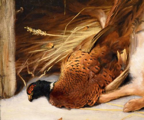 THE GAME LARDER OIL PAINTING BY HENRY GRANT - ADDITIONAL PHOTO 4