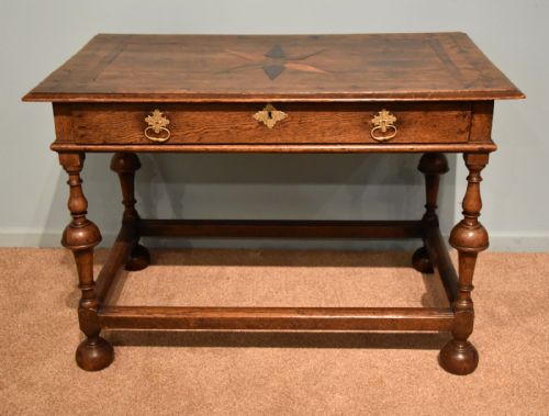 william and mary inlaid country side table - CATEGORY: ANTIQUE TABLES - DATED 17TH CENTURY