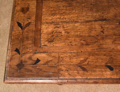 WILLIAM AND MARY INLAID COUNTRY SIDE TABLE - ADDITIONAL PHOTO 4