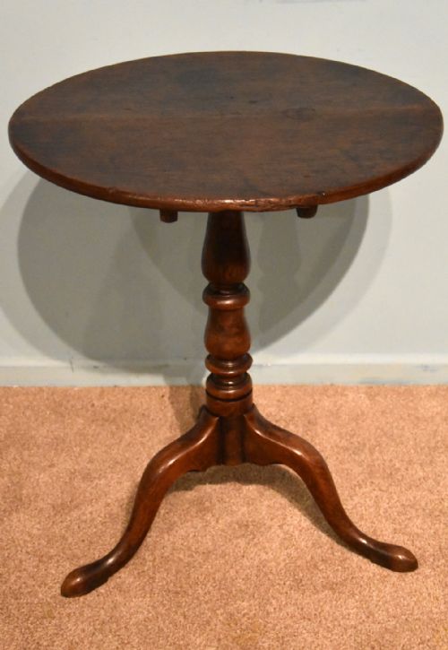 GEORGE III OAK COUNTRY LAMP TABLE - ADDITIONAL PHOTO 1