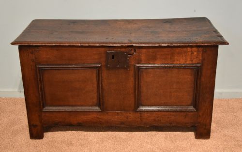 18th century small oak coffer - CATEGORY: ANTIQUE CHESTS - DATED 18TH CENTURY