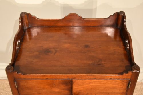 BEDSIDE TABLE GEORGE 111 MAHOGANY COMMODE - ADDITIONAL PHOTO 5