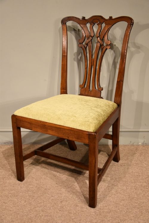 PAIR CARVED SIDE CHAIRS 18TH CENTURY - ADDITIONAL PHOTO 4