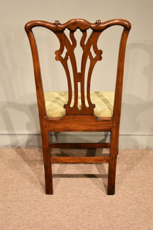 PAIR CARVED SIDE CHAIRS 18TH CENTURY - ADDITIONAL PHOTO 6