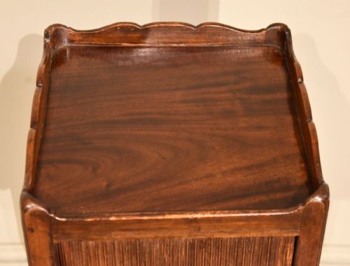 BEDSIDE TABLE GEORGE 111 TAMBOUR COMMODE - ADDITIONAL PHOTO 3