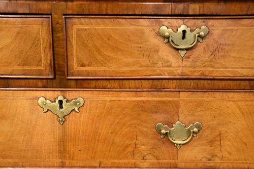 GEORGE III WALNUT CHEST ON STAND - ADDITIONAL PHOTO 7