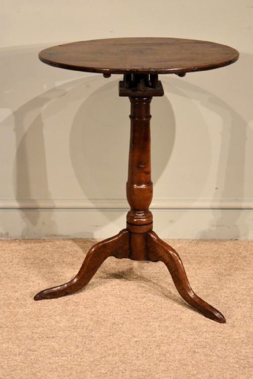 GEORGE III OAK LAMP WINE TABLE - ADDITIONAL PHOTO 1