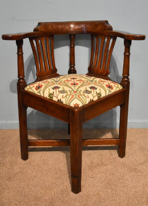elm corner chair george iii - CATEGORY: ANTIQUE CHAIRS - DATED GEORGIAN