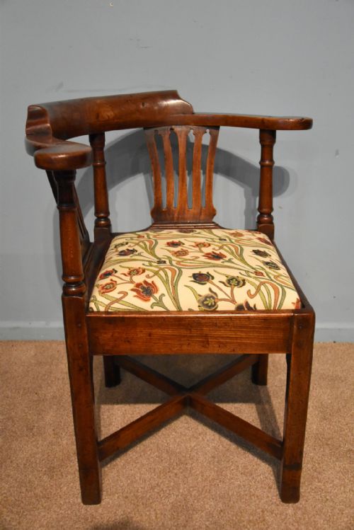 ELM CORNER CHAIR GEORGE III - ADDITIONAL PHOTO 3