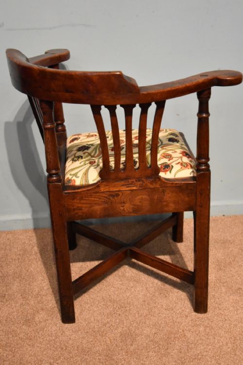 ELM CORNER CHAIR GEORGE III - ADDITIONAL PHOTO 4