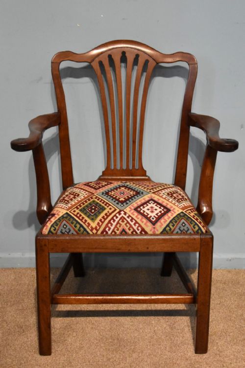 GEORGE III MAHOGANY ARMCHAIR - ADDITIONAL PHOTO 1