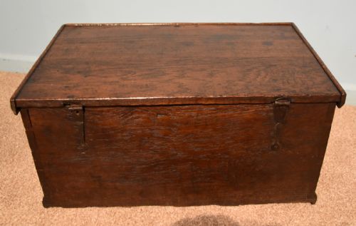 GEORGIAN OAK BOX WITH LOCK - ADDITIONAL PHOTO 3