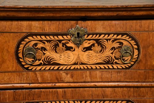 WILLIAM AND MARY MARQUETRY CHEST OF DRAWERS - ADDITIONAL PHOTO 5