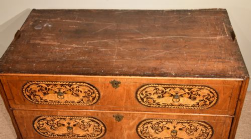 WILLIAM AND MARY MARQUETRY CHEST OF DRAWERS - ADDITIONAL PHOTO 9