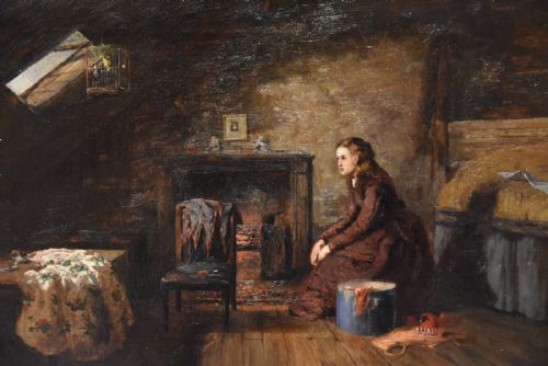 OIL PAINTING THE CANARY BY HARRY FRIER - ADDITIONAL PHOTO 1