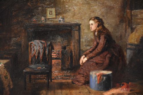 OIL PAINTING THE CANARY BY HARRY FRIER - ADDITIONAL PHOTO 2