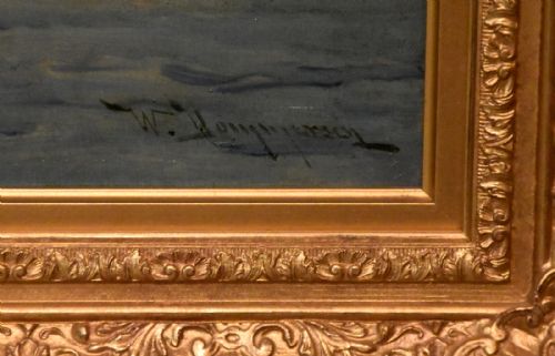 OIL PAINTING 'ON THE TIBER ITALY' BY WILLIAM RAYMOND DOMMERSEN - ADDITIONAL PHOTO 3