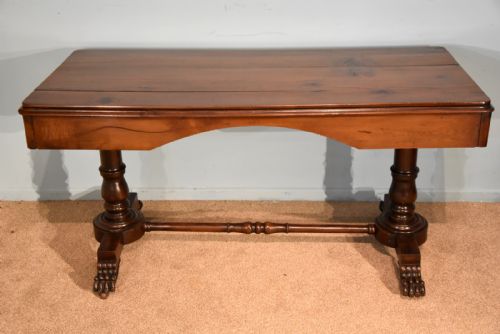 REGENCY YEW WOOD WRITING TABLE - ADDITIONAL PHOTO 1