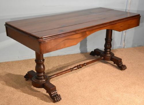 REGENCY YEW WOOD WRITING TABLE - ADDITIONAL PHOTO 3