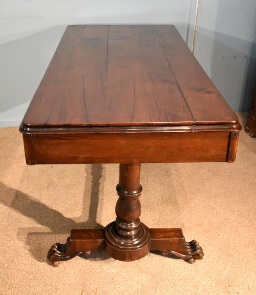REGENCY YEW WOOD WRITING TABLE - ADDITIONAL PHOTO 4