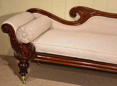 CHAISE LONGUE WILLIAM IV CARVED - ADDITIONAL PHOTO 2