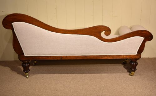 CHAISE LONGUE WILLIAM IV CARVED - ADDITIONAL PHOTO 3