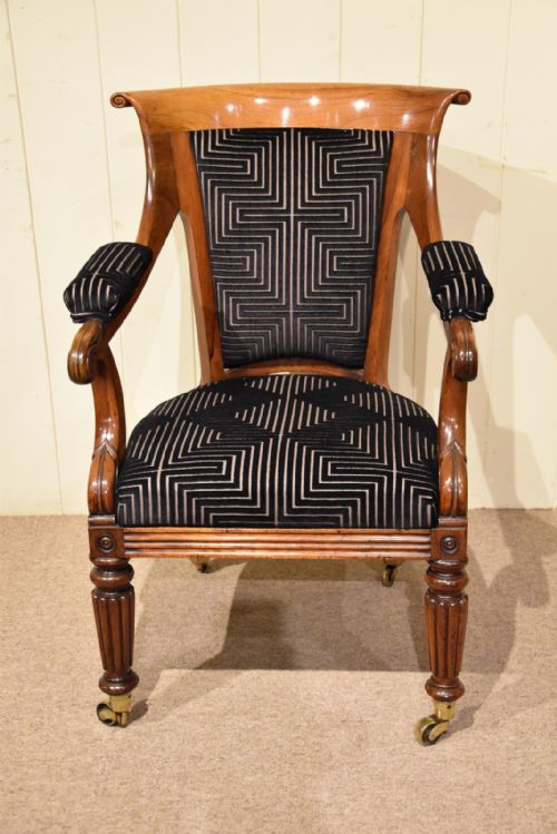 regency period rosewood armchair - CATEGORY: ANTIQUE CHAIRS - DATED REGENCY
