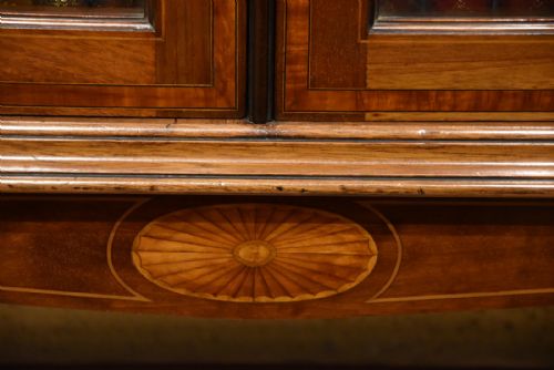 MAHOGANY BOOKCASE SHERATON REVIVAL - ADDITIONAL PHOTO 1