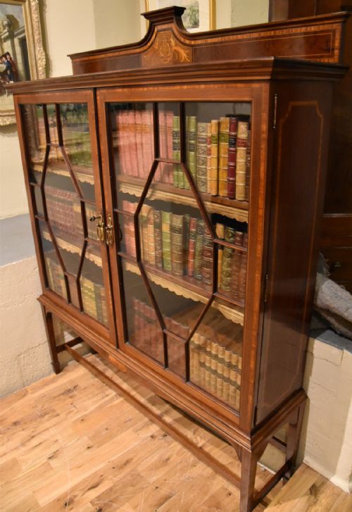 MAHOGANY BOOKCASE SHERATON REVIVAL - ADDITIONAL PHOTO 5