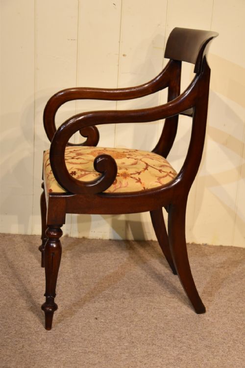WILLIAM IV MAHOGANY PAIR ARMCHAIRS - ADDITIONAL PHOTO 3