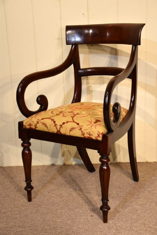 WILLIAM IV MAHOGANY PAIR ARMCHAIRS - ADDITIONAL PHOTO 4