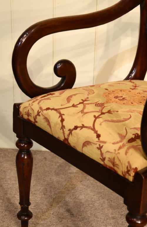 WILLIAM IV MAHOGANY PAIR ARMCHAIRS - ADDITIONAL PHOTO 5