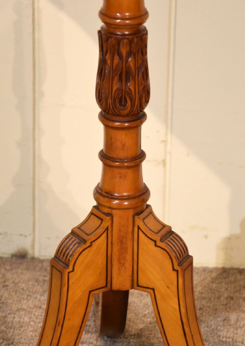 SATINWOOD TRIPOD TABLE SIDE TABLE - ADDITIONAL PHOTO 2