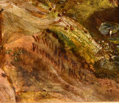 OIL PAINTING BY WILLIAM WILLIAMS ON THE ERME IVY BRIDGE DEVON - ADDITIONAL PHOTO 5