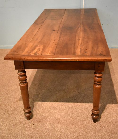 FRENCH COUNTRY WALNUT FARMHOUSE TABLE - ADDITIONAL PHOTO 4