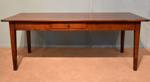 19TH CENTURY FRENCH CHERRY WOOD FARMHOUSE TABLE - ADDITIONAL PHOTO 2