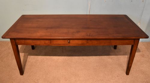 19TH CENTURY FRENCH CHERRY WOOD FARMHOUSE TABLE - ADDITIONAL PHOTO 4