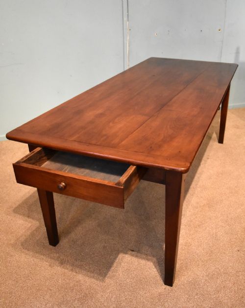 19TH CENTURY FRENCH CHERRY WOOD FARMHOUSE TABLE - ADDITIONAL PHOTO 5