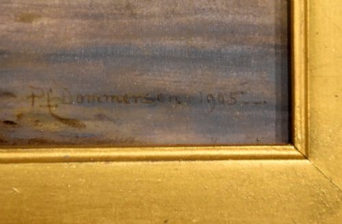 OIL PAINTING BY PIETER CORNELIS DOMMERSEN ON HET SPAARN NEAR HAARLEM HOLLAND - ADDITIONAL PHOTO 5