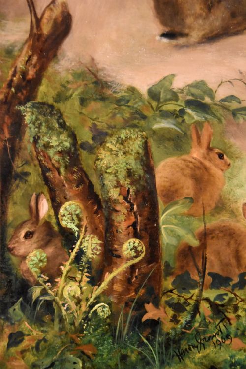 OIL PAINTING BY HENRY GRANT A WOODLAND WARREN - ADDITIONAL PHOTO 3